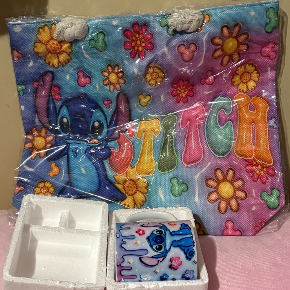 Easter Sale! Colorful Stitch Tote Bag and Mug Set new